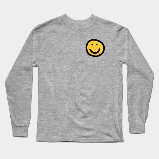 Small Face with Smile Long Sleeve T-Shirt by ellenhenryart